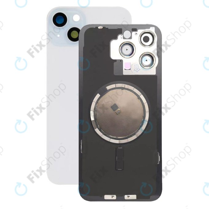 Apple iPhone 15 Plus - Stražnje staklo kućišta + staklo kamere + metalni okvir + magsafe magnet (Blue)