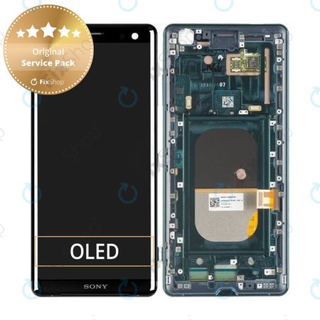 Sony Xperia XZ3 - LCD zaslon + zaslon osjetljiv na dodir + okvir (zeleni) - 1315-5028 Originalni servisni paket