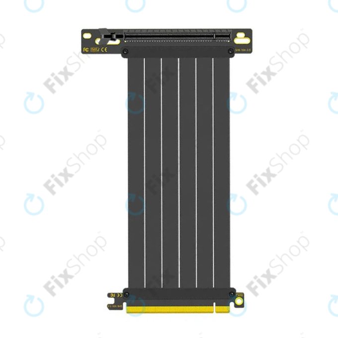 PCIe 4.0 x16 riser kabel za grafičku karticu, 20cm, crni