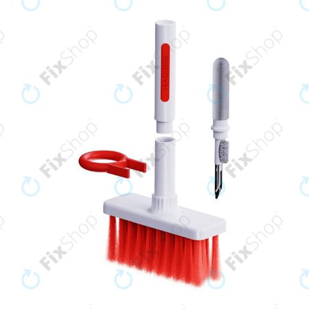 Višenamjenska četka za čišćenje + olovka za čišćenje + izvlakač ključeva (crveno)