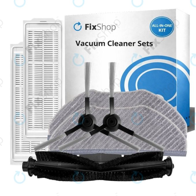 Set rezervnih dijelova za Xiaomi Viomi V3 MAX (1x Glavna četka, 2x Filteri, 2x Bočne četke, 2x Krpice za mop)