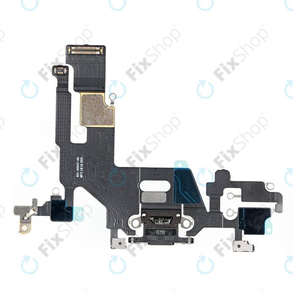 Apple iPhone 11 - Konektor za punjenje + savitljivi kabel (crni)