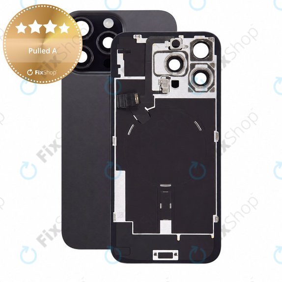 Staklo stražnjeg kućišta za iPhone 16 Pro Max, Black Titanium, Pulled A