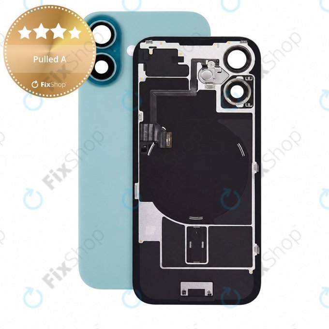 Staklo stražnjeg kućišta za iPhone 16, Teal, Pulled A