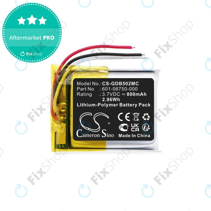 Baterija za GoPro Hero 4 Session, Hero 5 Session, 800mAh, Li-Pol, 3.7V, 601-06750-000, HQ