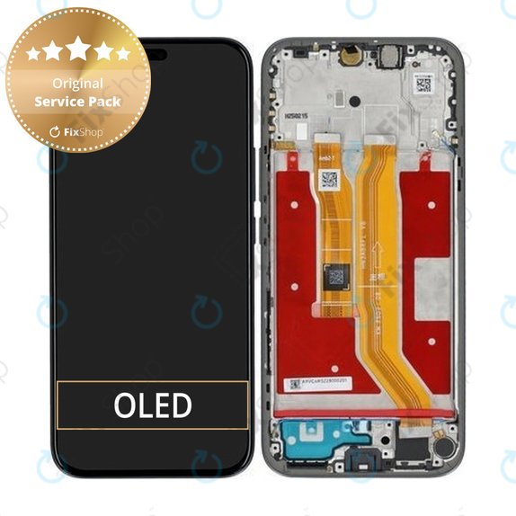 Honor 400 Lite - LCD zaslon + zaslon osjetljiv na dodir + okvir (Velvet Black) - 0235ANTF Genuine Service Pack