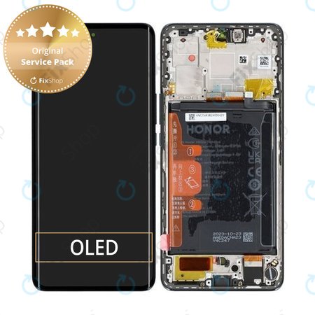 Honor Magic6 Lite - LCD zaslon + zaslon osjetljiv na dodir + okvir + baterija (Black) - 0235AHHP, 0235AHHU Genuine Service Pack