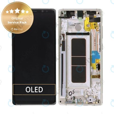 Samsung Galaxy Note 8 N950F - LCD zaslon + zaslon osjetljiv na dodir + okvir (javorovo zlato) - GH97-21065D, GH97-21066D originalni servisni paket