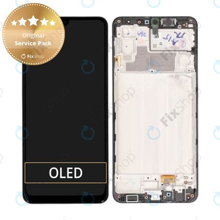 Samsung Galaxy M32 M325F - LCD zaslon + zaslon osjetljiv na dodir + okvir (crni) - GH82-25981A, GH82-26193A Originalni servisni paket