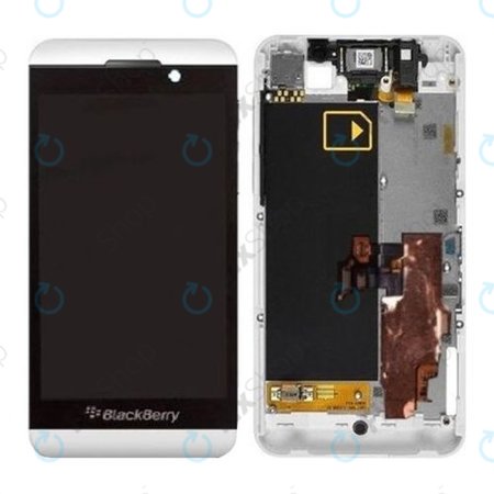 Blackberry Z10 - LCD zaslon + zaslon osjetljiv na dodir + okvir 3G (White) TFT