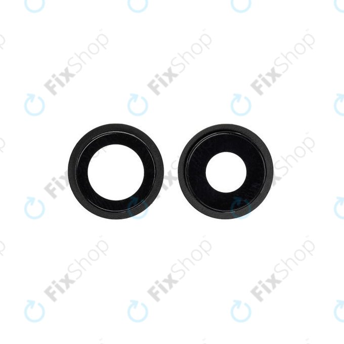 Apple iPhone 12, 12 Mini - Leća stražnje kamere s okvirom (crna) - 2 kom