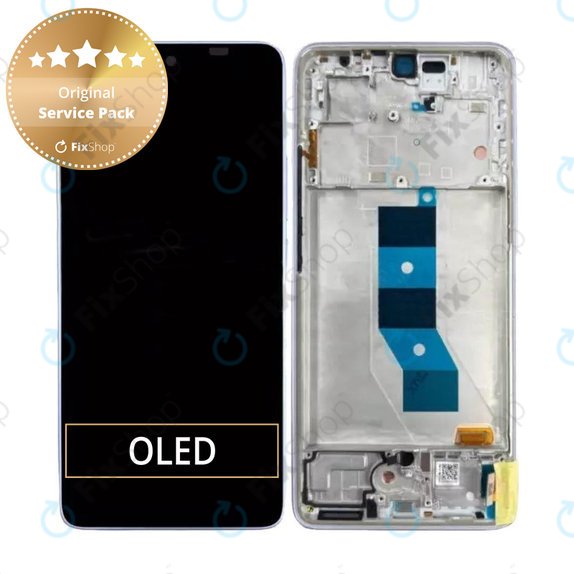 Xiaomi Poco M7 Pro 5G - LCD zaslon + zaslon osjetljiv na dodir + okvir (Purple) - 5600080O17P00 Genuine Service Pack