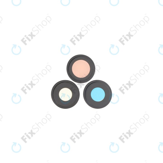 Apple iPhone 16 Pro, 16 Pro Max - Staklo zadnje kamere s okvirom (Black Titanium) - 3 kom