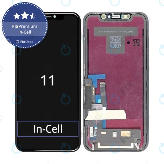 Zaslon In-Cell FHD za iPhone 11, Dodirni ekran s okvirom, FixPremium