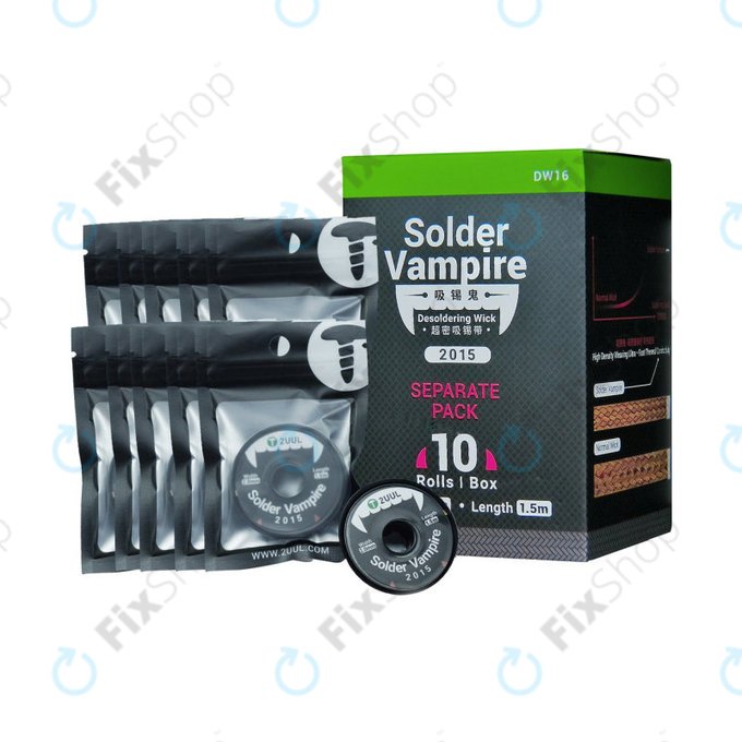 Pletenica za odlemljivanje, Solder Vampire, 2UUL DW16, pojedinačno pakiranje, 10 rola/kutija