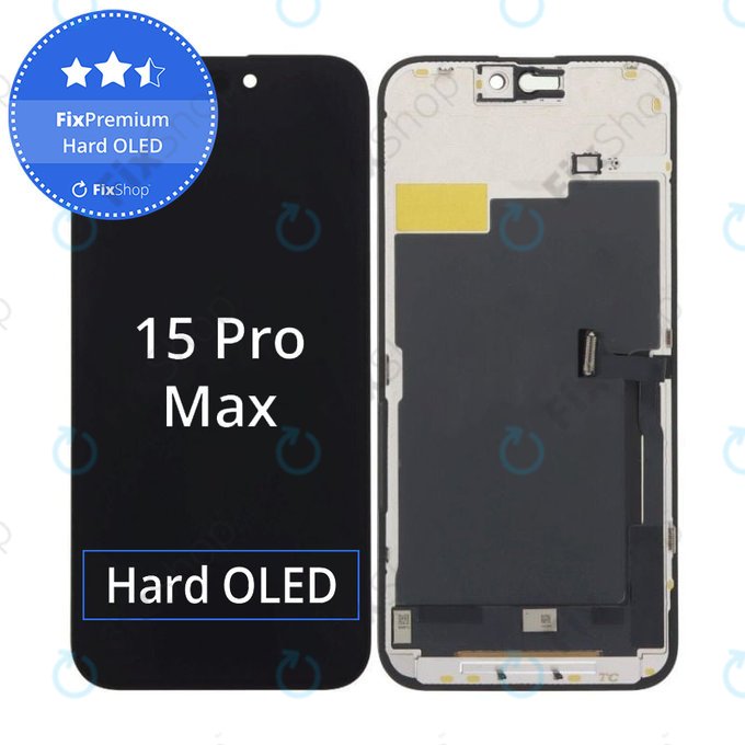 Apple iPhone 15 Pro Max - LCD zaslon + zaslon osjetljiv na dodir + okvir Hard OLED FixPremium