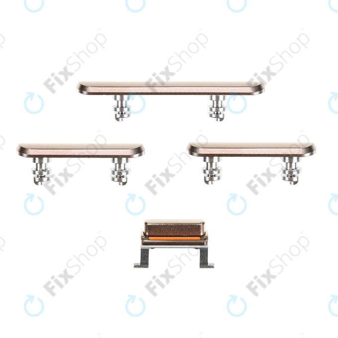 Apple iPhone XS Max - Set bočnih gumba - Uključivanje + glasnoća + isključivanje zvuka (zlato)