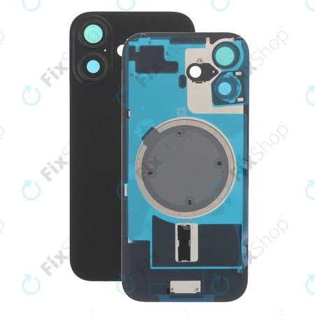 Apple iPhone 17 - Stražnje staklo kućišta + staklo kamere + metalni okvir + magsafe magnet (Black)