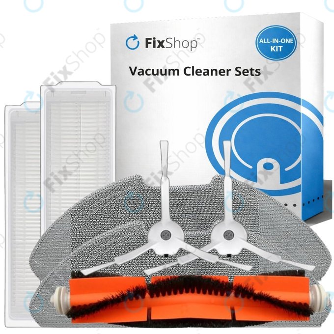 Set rezervnih dijelova za Xiaomi Mi Robot Vacuum Mop 2 Pro, 2 Lite (1x Glavna četka, 2x Filter, 2x Bočna četka, 2x Krpa za brisanje)
