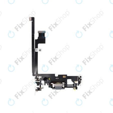 Apple iPhone 12 Pro Max - Konektor za punjenje + savitljivi kabel (grafit)