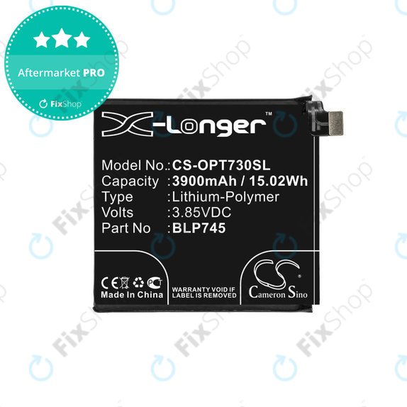 Baterija za  OnePlus 7T Pro, 3900mAh, Li-Pol, 3.85 V, BLP745, HQ