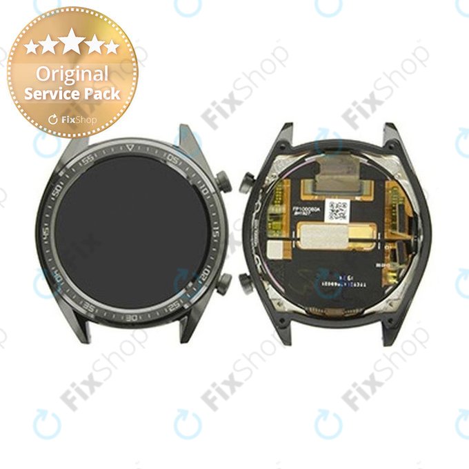 Huawei Watch GT Sport Fortuna B19S - LCD Dsplay + Touch Screen + Frame (crni) - 02352GNG