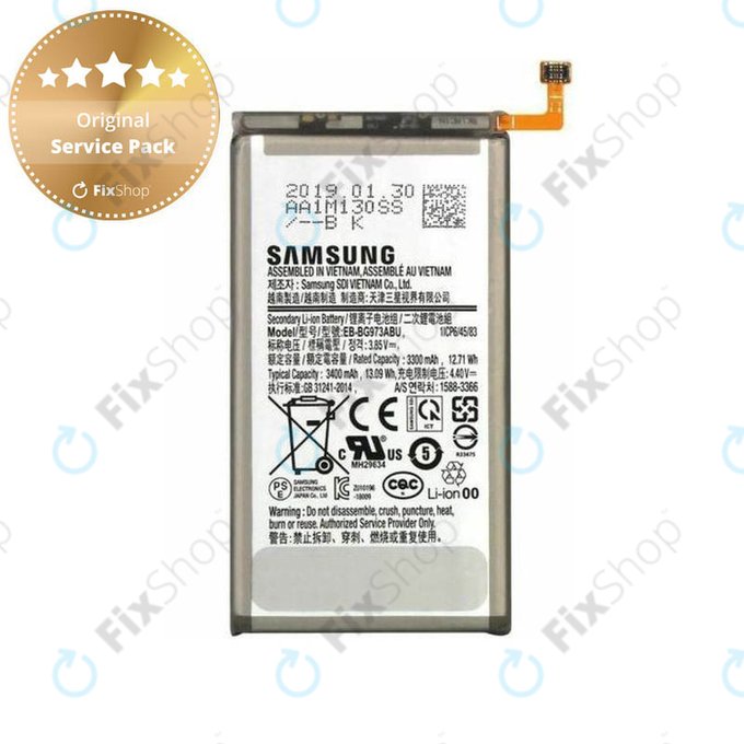 Samsung Galaxy S10 G973F - Baterija EB-BG973ABU 3400mAh - GH82-18826A Originalni servisni paket