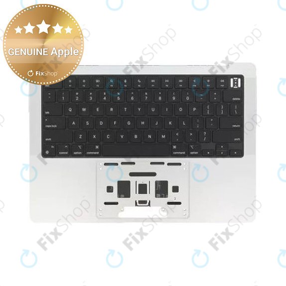 Gornji okvir tipkovnice za MacBook Pro 14", A3185 (2024), s US tipkovnicom i baterijom, Silver, 661-50211, Genuine Apple
