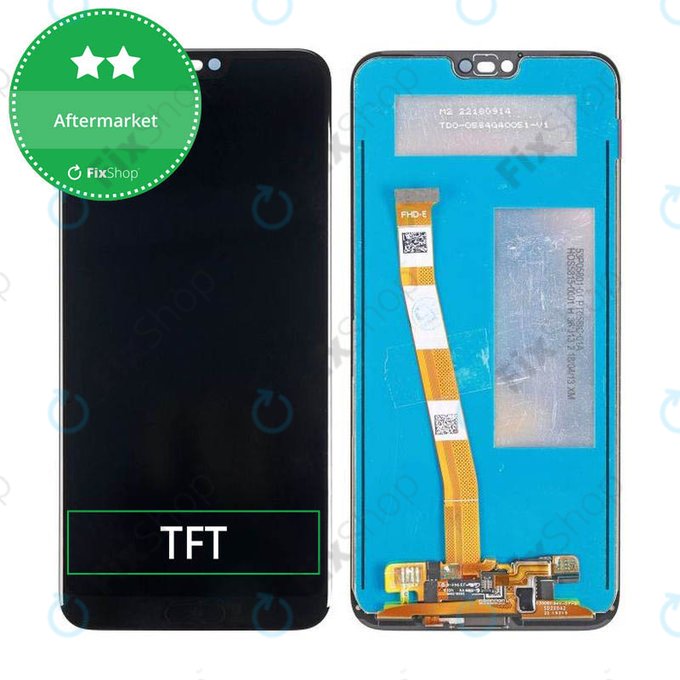Huawei Honor 10 - LCD zaslon + zaslon osjetljiv na dodir + Senzor Odtlačku Prsta (Black) TFT