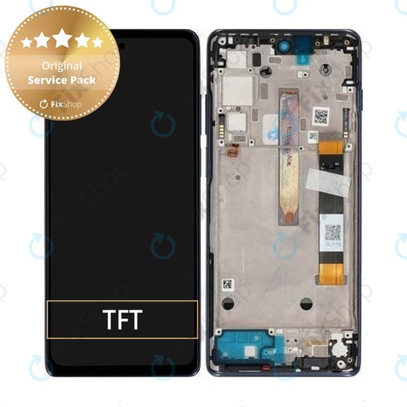 Motorola Moto G200 XT2175 - LCD zaslon + zaslon osjetljiv na dodir + okvir (zvjezdano plava) - 5D68C20181 Originalni servisni paket