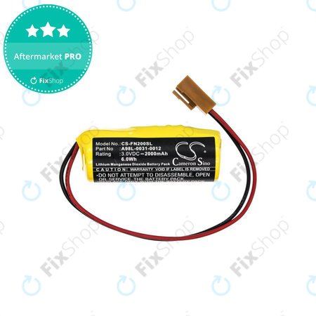Baterija za GE Fanuc, 2000mAh, Li-MnO2, 3V, A98L-0031-0012, HQ