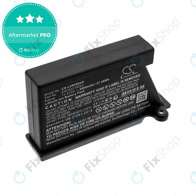 Baterija za LG Hombot, LG VR, EAC62218202, Li-ion, 14.4V, 2600mAh, HQ