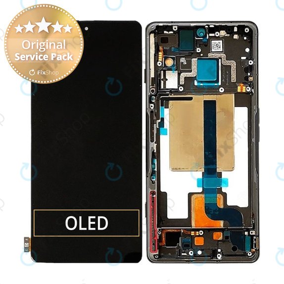 Xiaomi Poco F4 GT 21121210G - LCD zaslon + zaslon osjetljiv na dodir + okvir (Stealth Black) - 5600090L1000 Originalni servisni paket