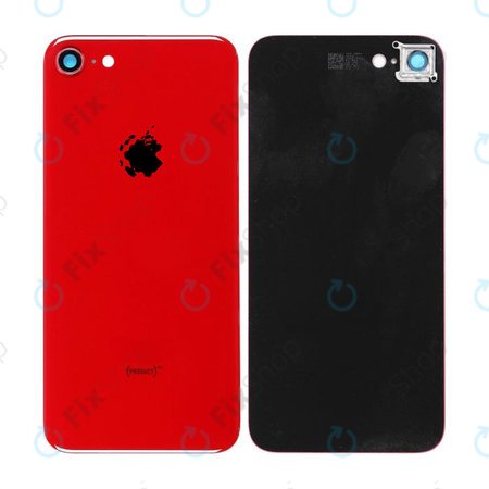 Apple iPhone 8 - Stražnje staklo kućišta + leća kamere (crveno)