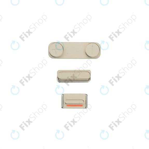 Apple iPhone 5S - Set bočnih tipki - Uključivanje/isključivanje + glasnoća + isključivanje zvuka (zlato)
