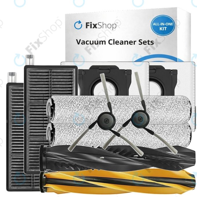 Set rezervnih dijelova za Dreame Aqua 10, 10 Ultra (1 par glavnih četki, 2x Filter, 2x Bočna četka, 2x Krpa za brisanje, 2x Vrećica za prašinu)