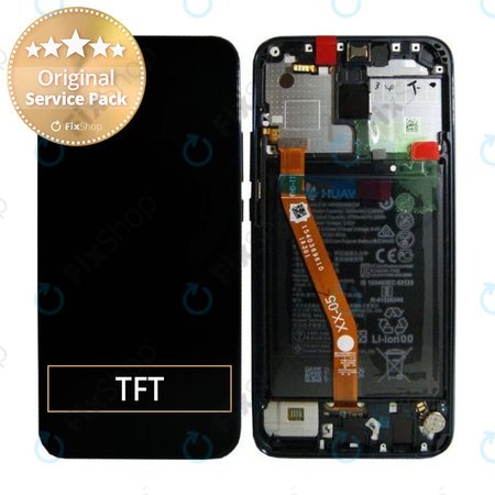 Huawei Mate 20 Lite - LCD zaslon + zaslon osjetljiv na dodir + okvir + baterija (crna) - 02352DKK, 02352GTW