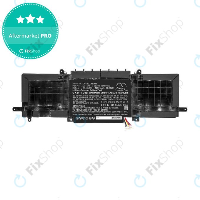 Baterija za Asus Zenbook UX333FN, Zenbook UX333FA, 4250mAh, Li-Pol, 11.55V, C31N1815, HQ