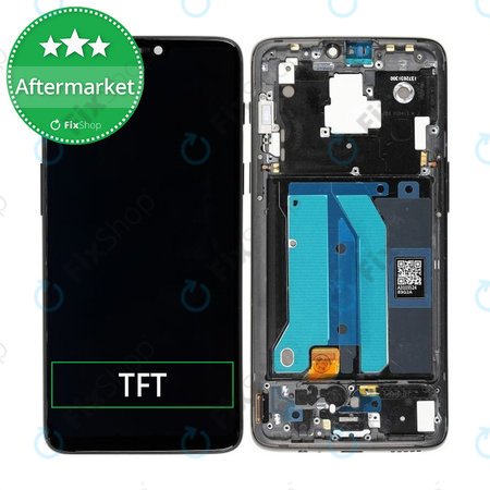 OnePlus 6 - LCD zaslon + zaslon osjetljiv na dodir + okvir (ponoćno crni) TFT