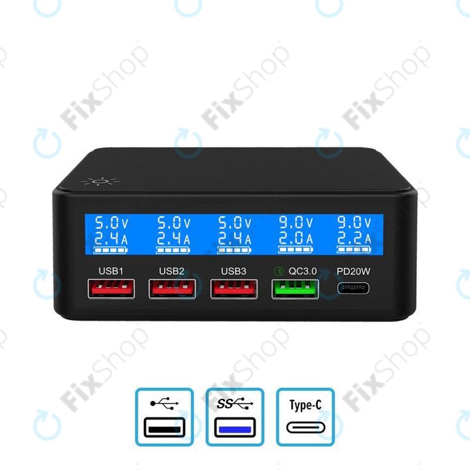FixPremium - USB stanica za punjenje s USB 3.0 i USB-C