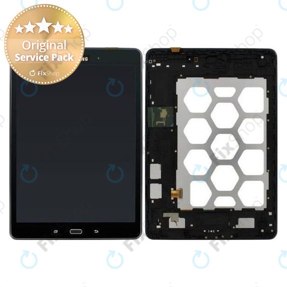 Samsung Galaxy Tab A 9.7 T550 - LCD zaslon + zaslon osjetljiv na dodir + okvir (crni) - GH97-17400D Originalni servisni paket