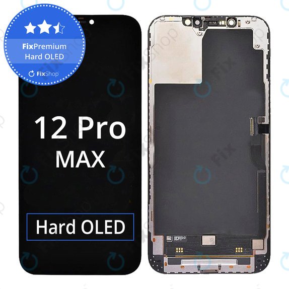 Zaslon Hard OLED za iPhone 12 Pro Max, Dodirni ekran s okvirom, FixPremium