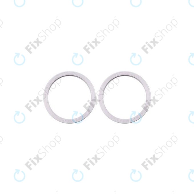 Apple iPhone 11, 12, 12 Mini - Okvir stražnje leće kamere (bijeli) - 2 kom