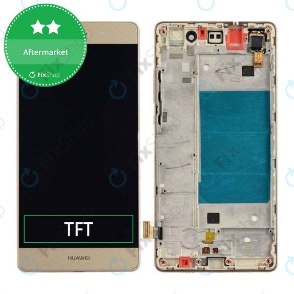 Huawei P8 Lite - LCD zaslon + zaslon osjetljiv na dodir + okvir (Gold) TFT