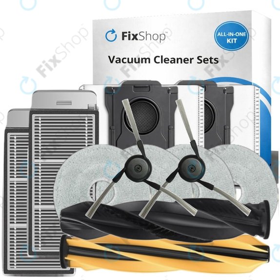 Set rezervnih dijelova za Dreame X50 Ultra, L50 Ultra, L40s Ultra, L40s Pro Ultra, X50 Master, Mova V50 (1 par glavnih četki, 2x Filter, 2x Bočna četka, 4x Krpa za brisanje, 2x Vrećica za prašinu)