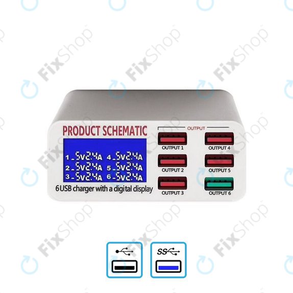 Product Schematic 896 - USB stanica za punjenje s USB 3.0