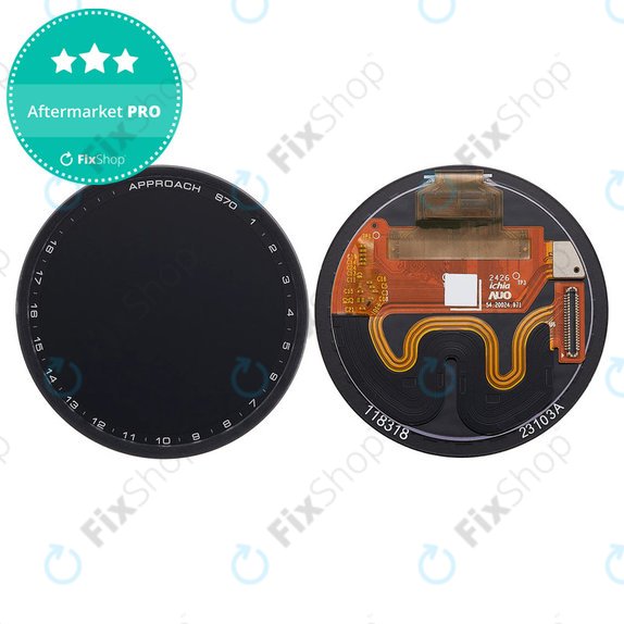OLED zaslon + dodirno staklo bez okvira (Black) za Garmin Approach S70 42mm