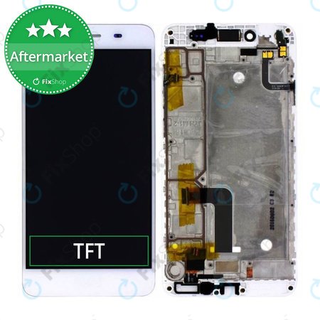 Huawei Y6 II Compact - LCD zaslon + steklo na dotik + okvir (White) TFT