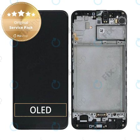 Samsung Galaxy M21 M215F - LCD zaslon + zaslon osjetljiv na dodir + okvir (crni) - GH82-22509A, GH82-22836A, GH82-21266A, GH82-21265A Originalni servisni paket