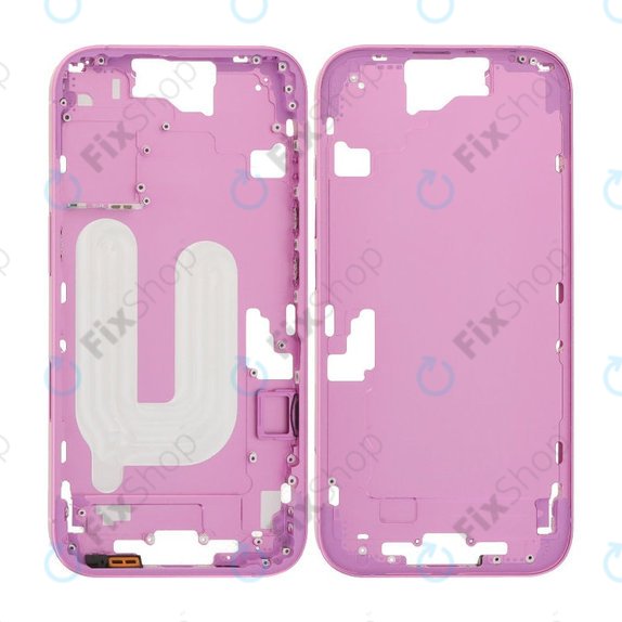 Apple iPhone 16 - Srednji okvir + Tipke za uključivanje + Glasnoću (Pink)